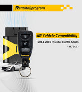 Keyless Entry Remote Replacement for 2016-2020 Hyundai Elantra Sedan (SE, SEL) 4 Button Car Key with FCC: OSLOKA-423T